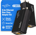G.hn Ethernet Over Coax Adapter Kit - 1.2Gbps Network for Unused/Dark Coax - Secure Wired Connection for Gaming & Streaming - Easy Setup - Not for Cable TV/Internet - 2 Units (GCA-1200-KIT)
