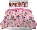 Franco Barbie Barbicore Bedding Super Soft Comforter and Sheet Set with Sham, 7 Piece Queen Size, (Official Licensed Product)
