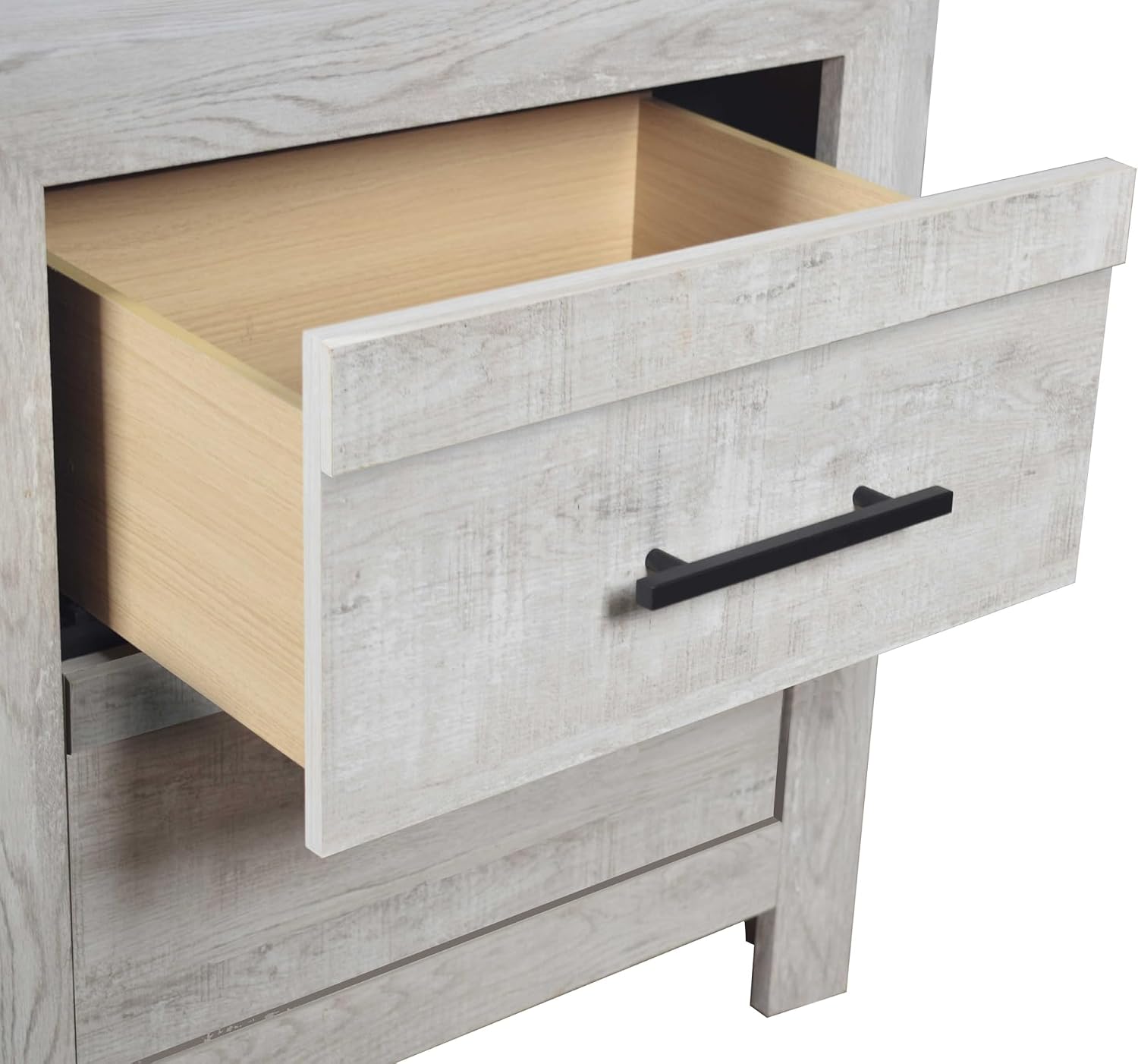 Full 4PC Storage Bedroom Set Made with Wood in Natural