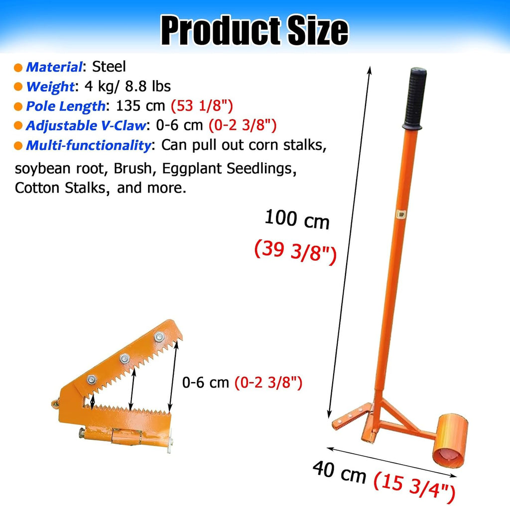 Sapling Puller Tool Stand up Heavy Duty, Weeding Puller Remover Tool Long Handle,Uprooting Weeder for Thorns w/Large Root Systems