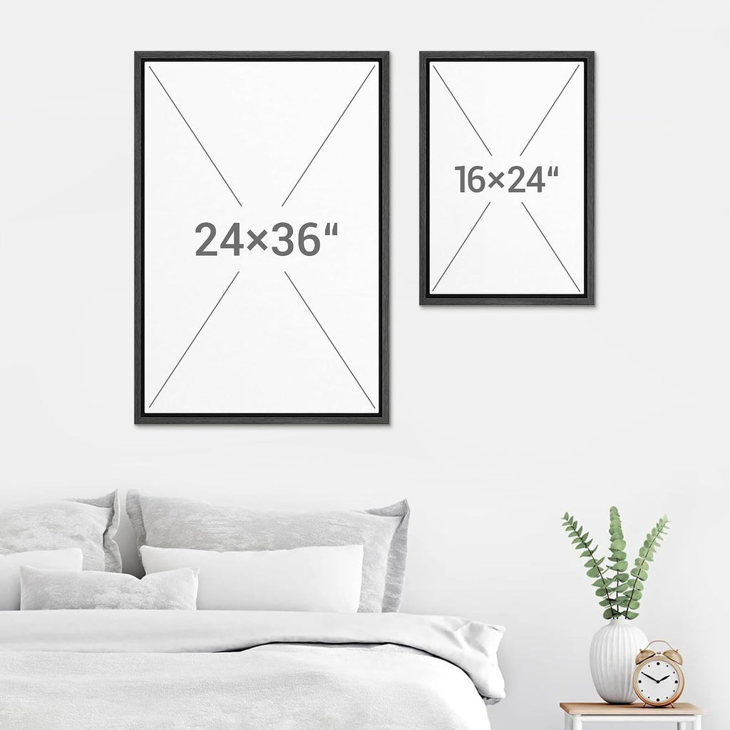 SIGNWIN Framed Wall Art Print Set Beige & Gold Horizon Abstract Minimalist Illustrations Modern Art Chic Multicolor for Living Room, Bedroom, Office - 24'x36'x3 BLACK