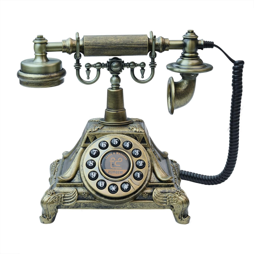 Audio Guest Book Wedding Phone,Audio Guestbook Phone Vintage Style Audio Message Voicemail for Graduation Retirement Party Birthdays Baby Shower Special Occasions (Bronze)