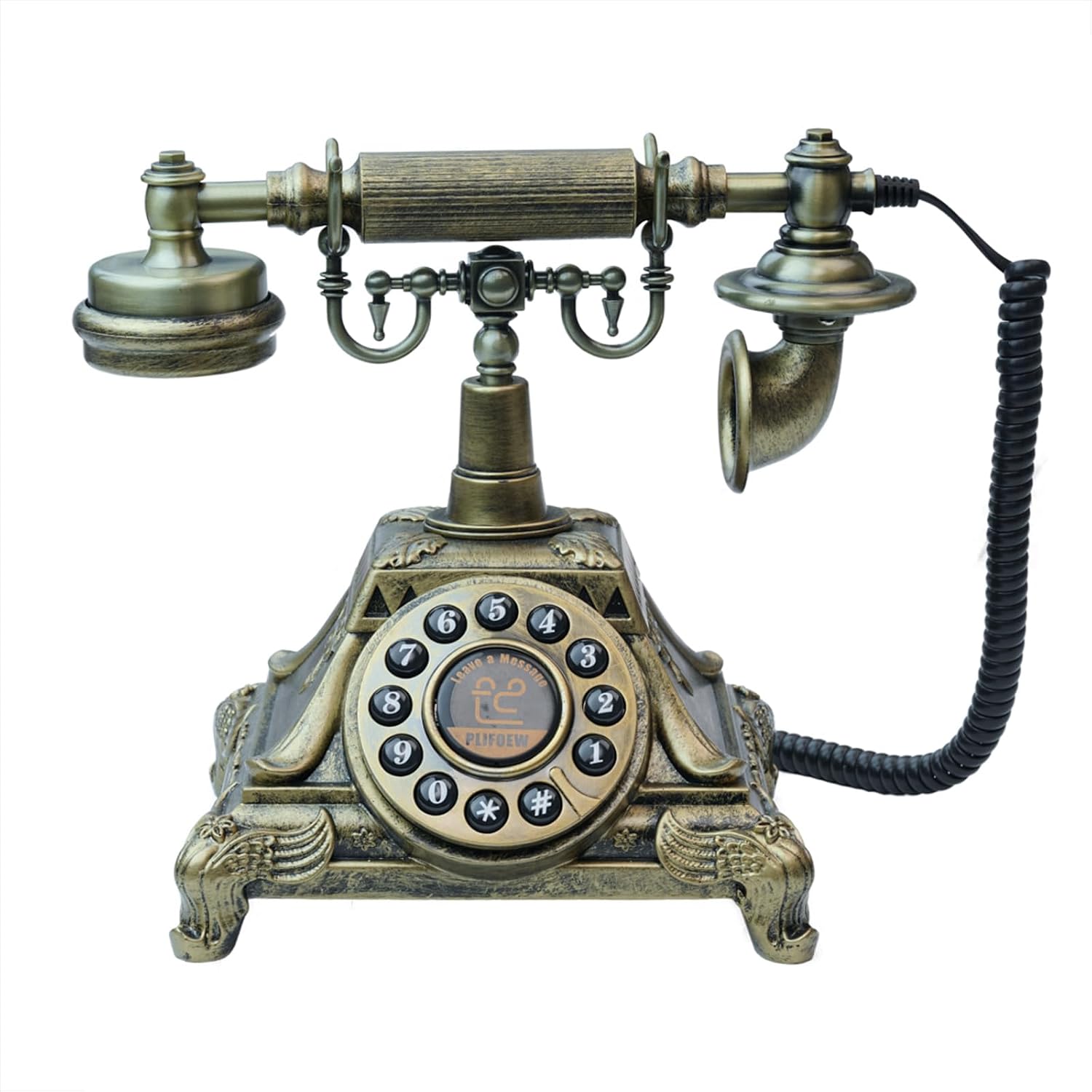 Audio Guest Book Wedding Phone,Audio Guestbook Phone Vintage Style Audio Message Voicemail for Graduation Retirement Party Birthdays Baby Shower Special Occasions (Bronze)