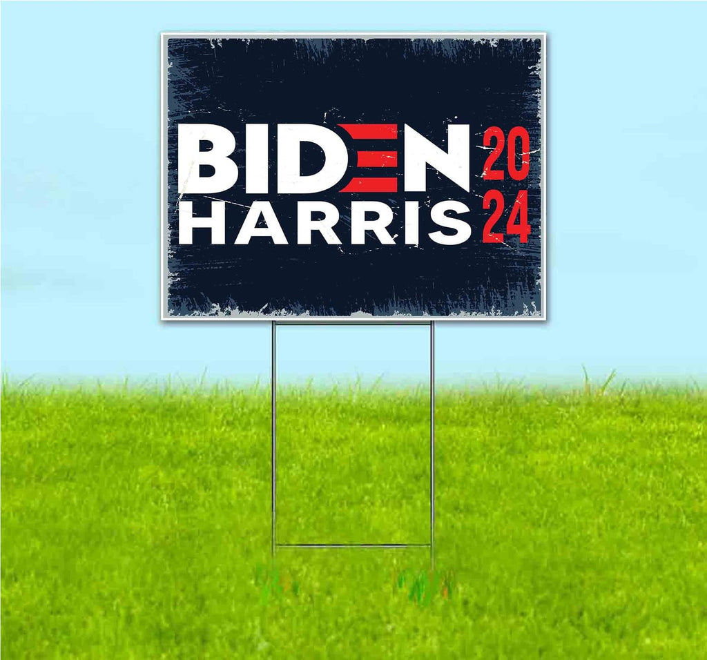 Biden Harris 2024 (18' x 24') Yard Sign, Quantity Discounts, Multi-Packs, Includes Metal Step Stake, Bandit, New, Advertising, USA | Election, Political, Democrat, Vote