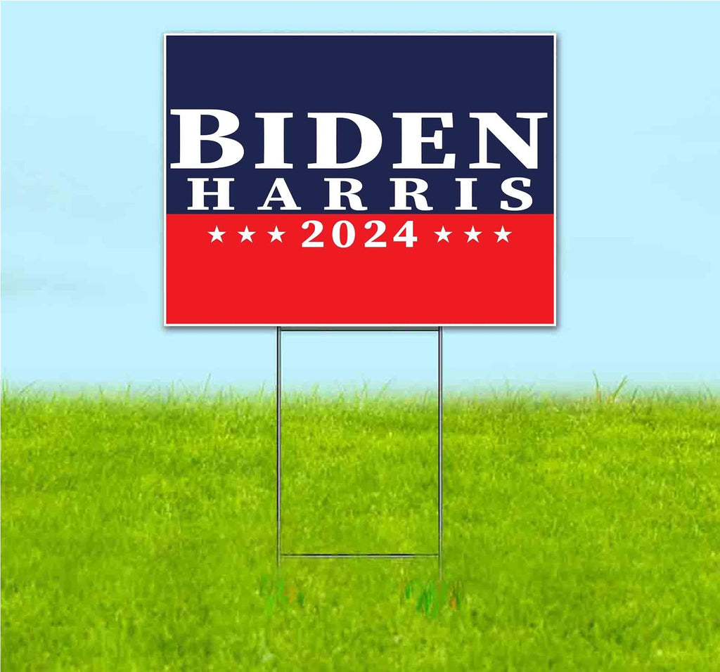 Biden Harris 2024 (18' x 24') Yard Sign, Quantity Discounts, Multi-Packs, Includes Metal Step Stake, Bandit, New, Advertising, USA | Election, Political, Democrat, Vote