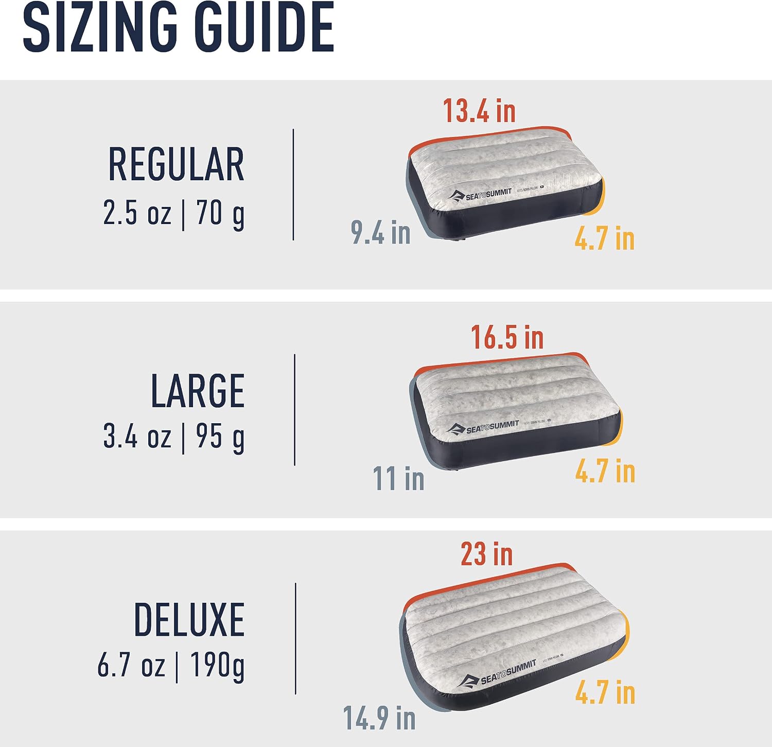 Sea to Summit Aeros Down Inflatable Pillow