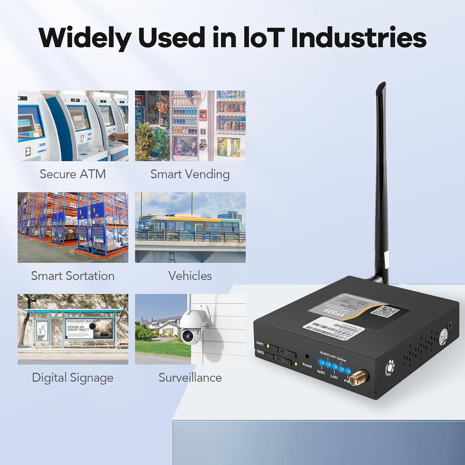 4G VPN Router, Industrial 4G LTE WiFi Router 3G/4G Yeacomm YF325 Wireless Modem Unlocked with Dual Sim Card Slot,B2/4/5/12/13/17/66/71 US Full Frequency Band Supported