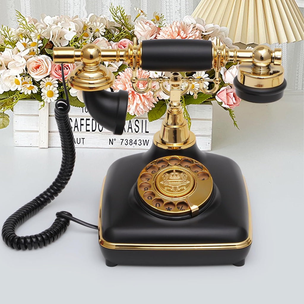 UKBW Audio Guest Book Wedding Phone, Audio Phone Guestbook, Record Audio Messages with Guestbook, Guestbook Alternative for Wedding, Birthday Party, Baby Shower, Anniversary, Engagement(Black)