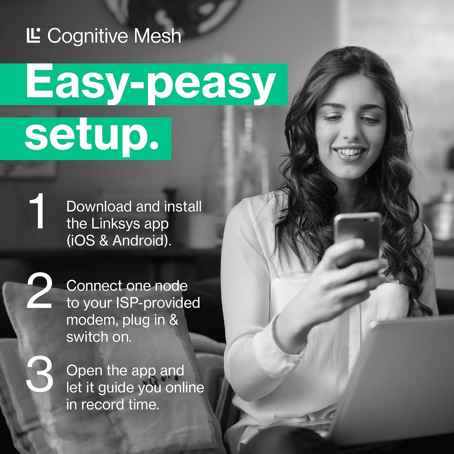 Linksys Velop Pro 7 WiFi Mesh System | Two Cognitive Mesh Tri-Band routers with Over 10 Gbps Speeds | Whole Home Coverage up to 6,000 sq. ft. | Connect 200+ Devices | 2 Pack MBE7002 | 2023 Release