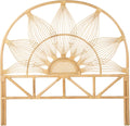 Kouboo Sunflower Rattan Queen Headboard Bedroom Bedroom Furniture Headboard Tropical Decor Bohemian Decor Natural