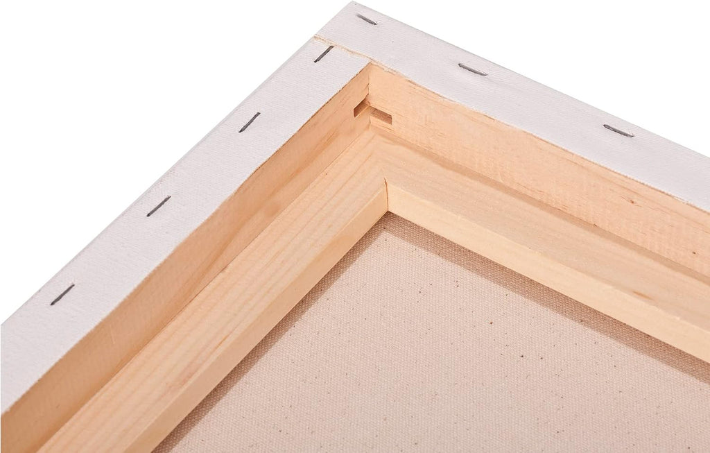 Paramount Professional Gallery Wrapped Canvases for Painting, 10x30 Pack of 3 Heavy-Duty Stretched Canvas, Unbleached 100% Cotton, 1-13/16 Deep, Acid-Free, Triple-Primed, Medium-Tooth Surface