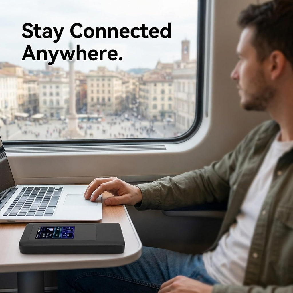 5G Mobile Hotspot, Portable WiFi Device with Dual Band 2.4/5.8GHz and 4400mAh Battery – High Speed Wireless Internet, Supports 16 Devices for Travel, Business, Home