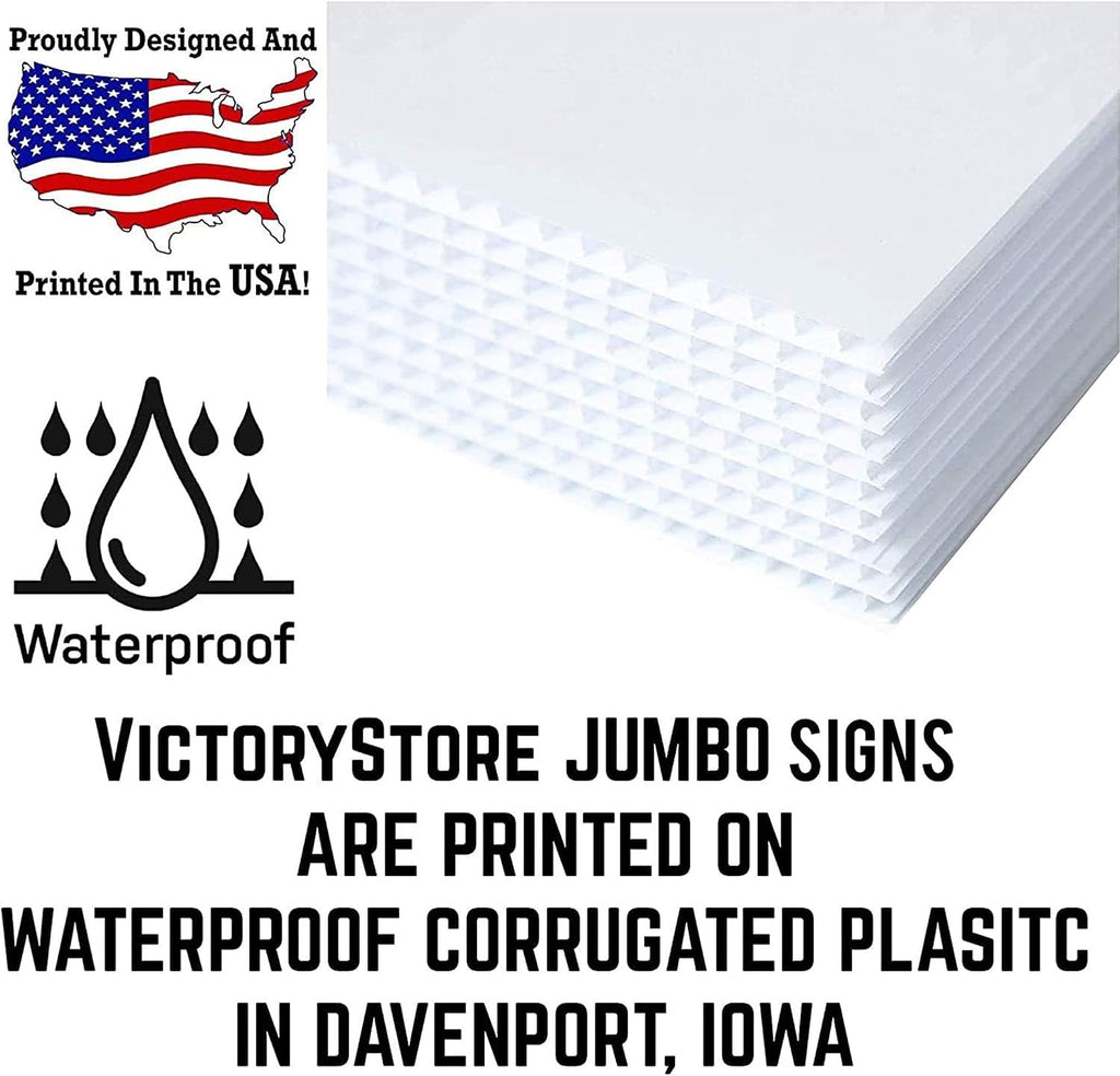 VictoryStore 18x24 Inch Custom Yard Signs, Full Color Two Sided Custom Logo and Text Yard Signs, Weatherproof 4mm Corrugated Plastic (500-Pack)