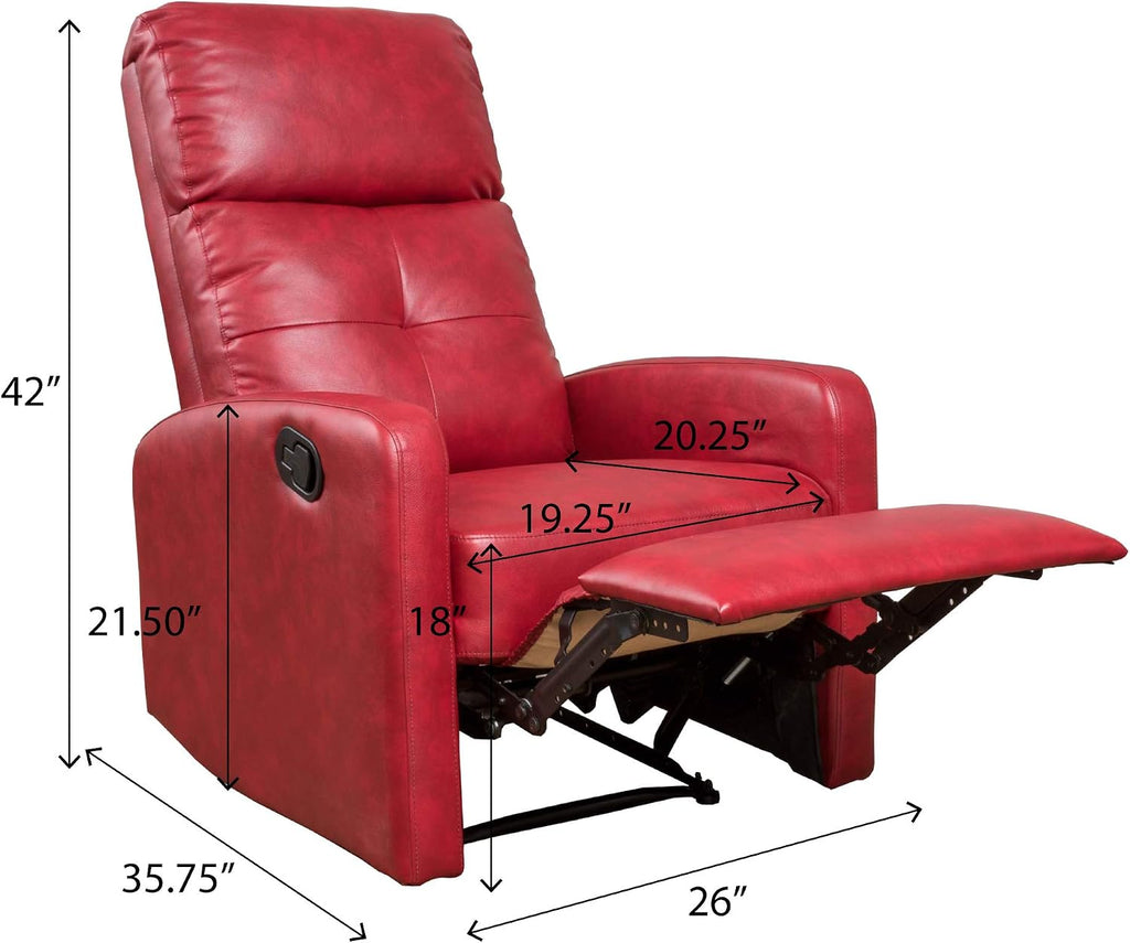 Christopher Knight Home Samedi PU Recliner, Oxblood Red