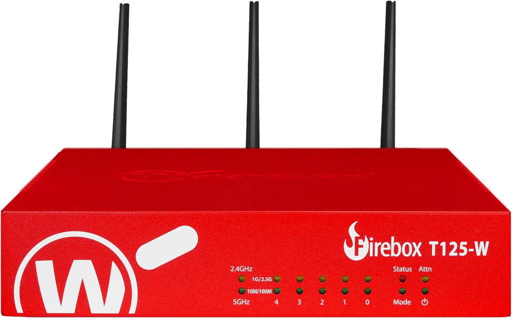 WatchGuard Firebox T125-W with 5 Year Standard Support - Wi-Fi 7 Firewall, 1x 2.5Gb + 4X 1Gb Ports, High-Speed Security for Remote Offices (WGT126005)