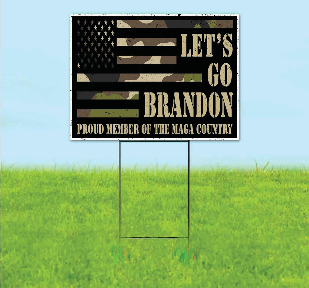 Let's Go Brandon (18' x 24') Yard Sign, Quantity Discounts, Multi-Packs, Includes Metal Step Stake, Bandit, New, Advertising, USA | Election, Political, Republican, Vote