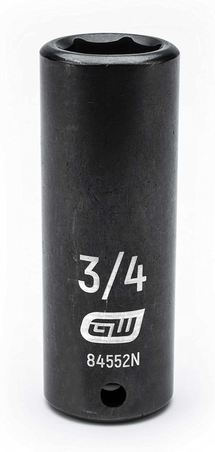 GEARWRENCH 39 Pc. 1/2' Drive 6 Pt. Impact Socket Set, Standard & Deep, SAE - 84947N, Black