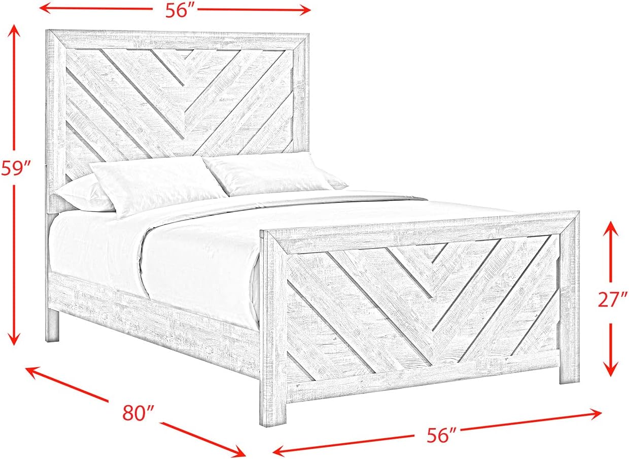 Picket House Furnishings Keely Full Panel 5PC Bedroom Set in White