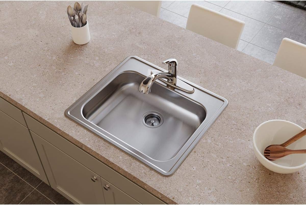 Elkay GE125213 Dayton Single Bowl Drop-in Stainless Steel Sink