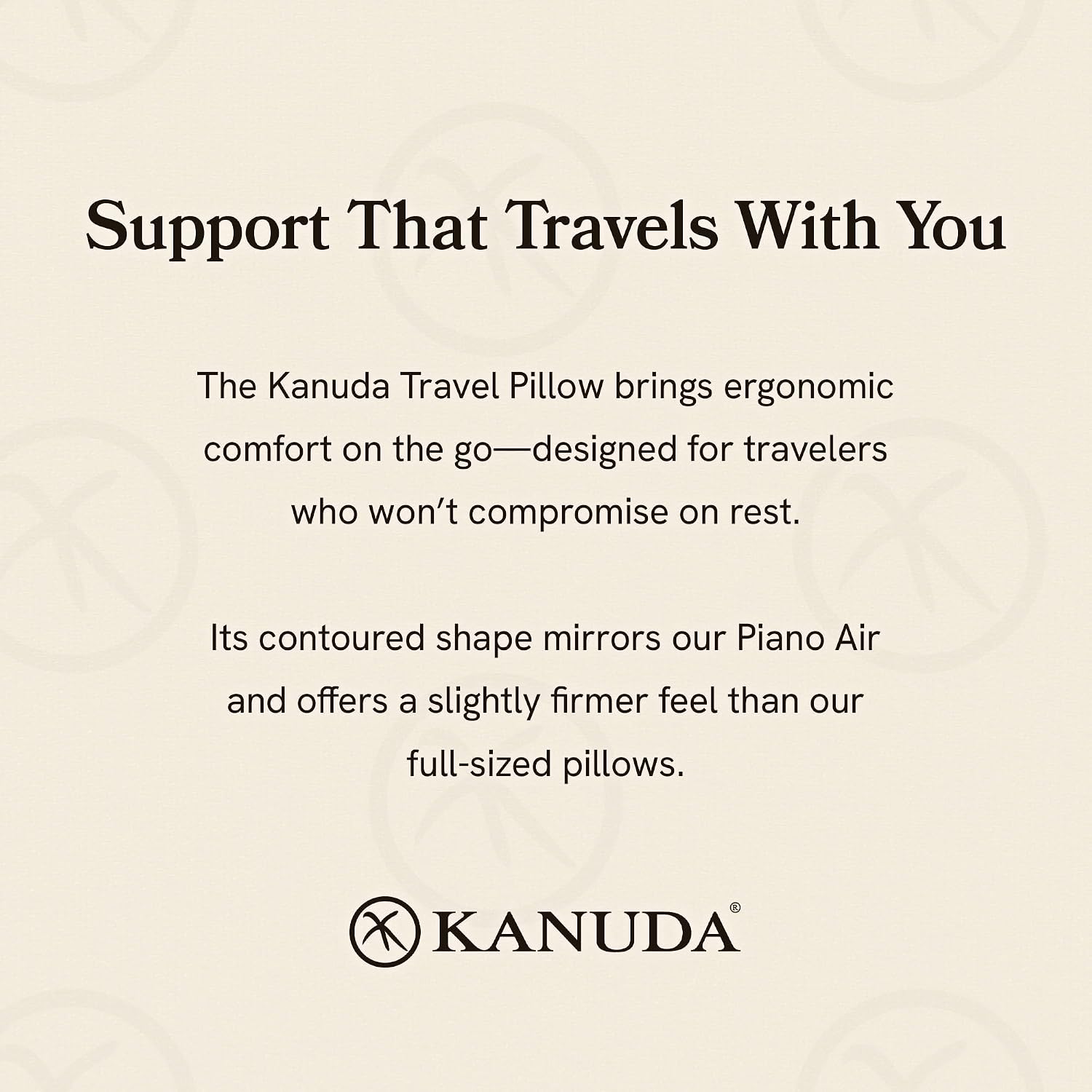 Kanuda Travel Pillow (Scandi Blue) – Orthopedic Cervical Neck Pillow for Travel, Firm Ergonomic Memory Foam Support with CV4 & OCBR Therapy, Washable Cover & Storage Bag