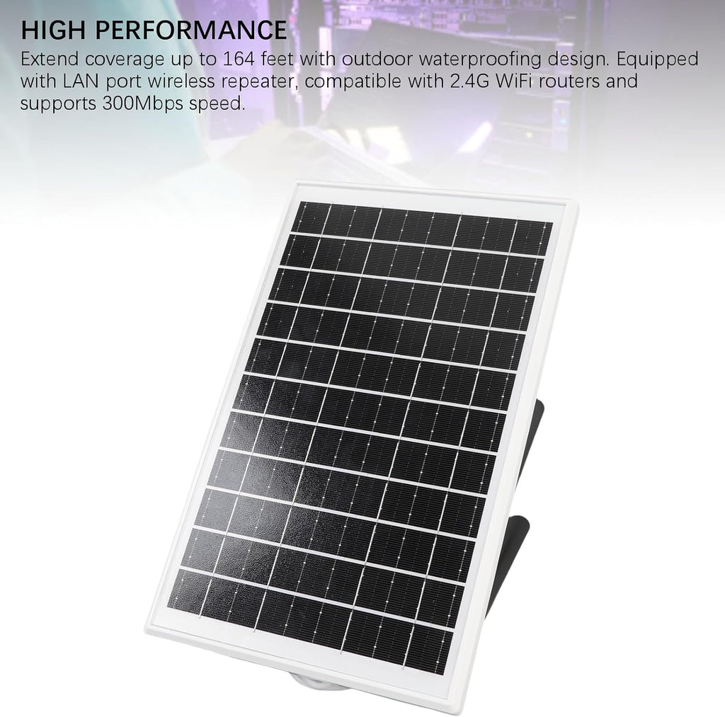 Solar Powered 4G LTE Modem Router with 25600mAh Battery, Outdoor WiFi Extender Booster, IP66 Water Proof Design, 164ft Coverage, 15W Solar Panel SIM Slot for Camping, RVs, Trail