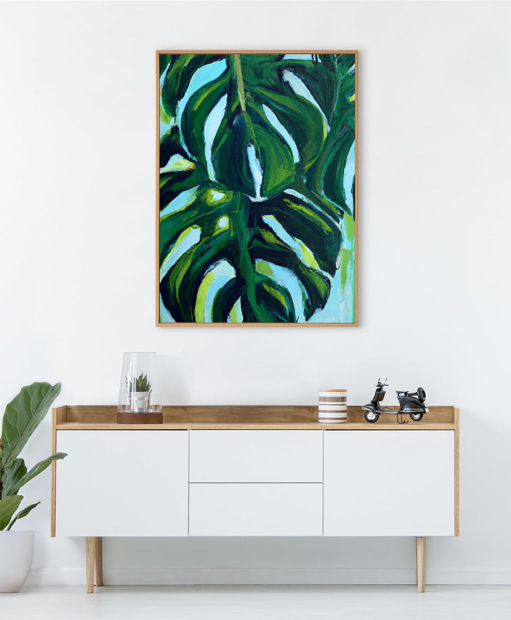 Kate and Laurel Sylvie Blank Framed Canvas Wall Art, 31.5x41.5 Natural Beaded, Vintage Modern Empty Canvas for Paint-Your-Own Art, Ready to Paint Premium Canvas Already Framed