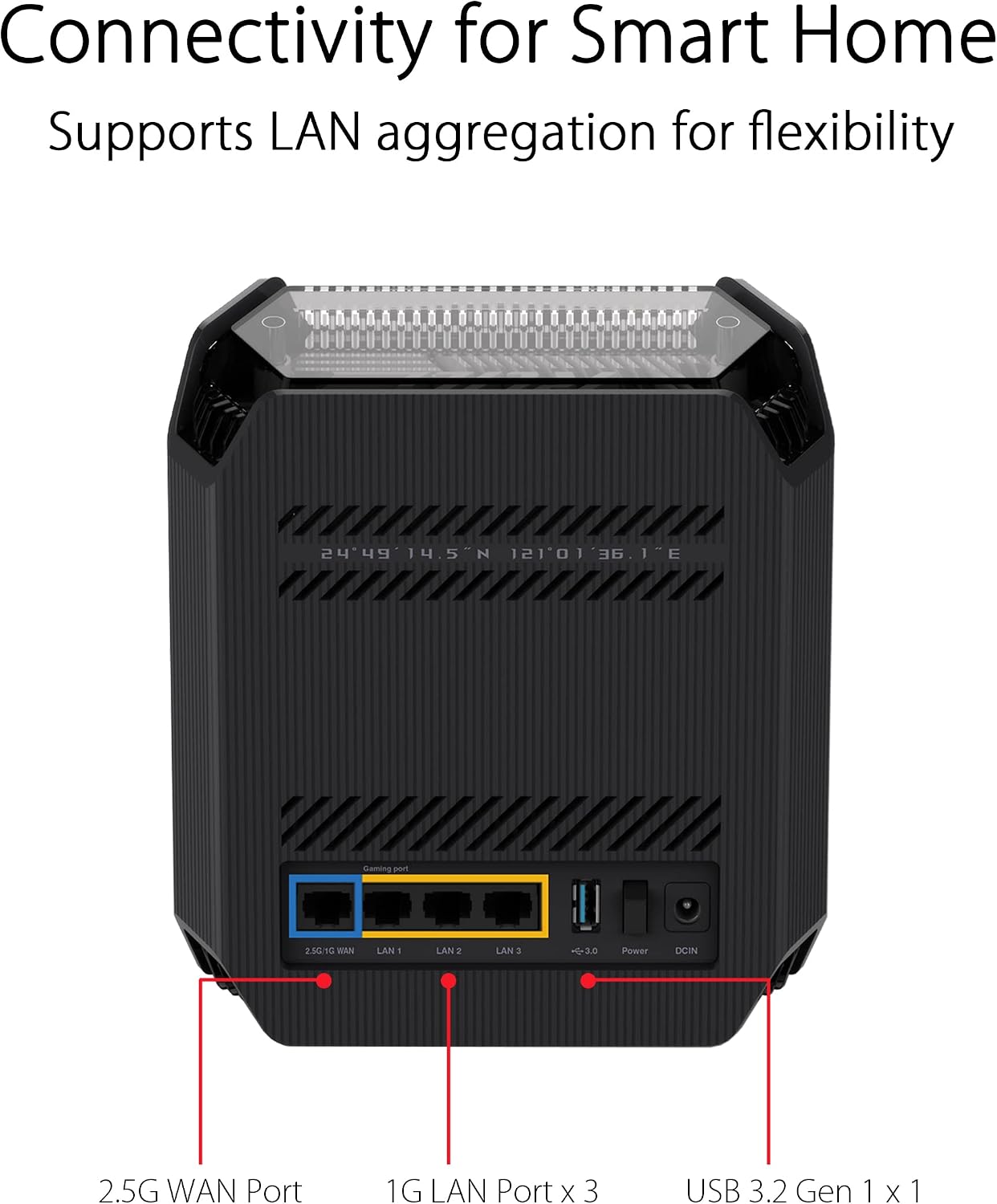 ASUS ROG Rapture GT6 (2PK) AX10000 Tri-Band WiFi 6 Gaming Mesh System, Covers up to 5,800 sq ft, 2.5 Gbps Port, Triple-Level Game Acceleration, UNII 4, Free Lifetime Internet Security, Black