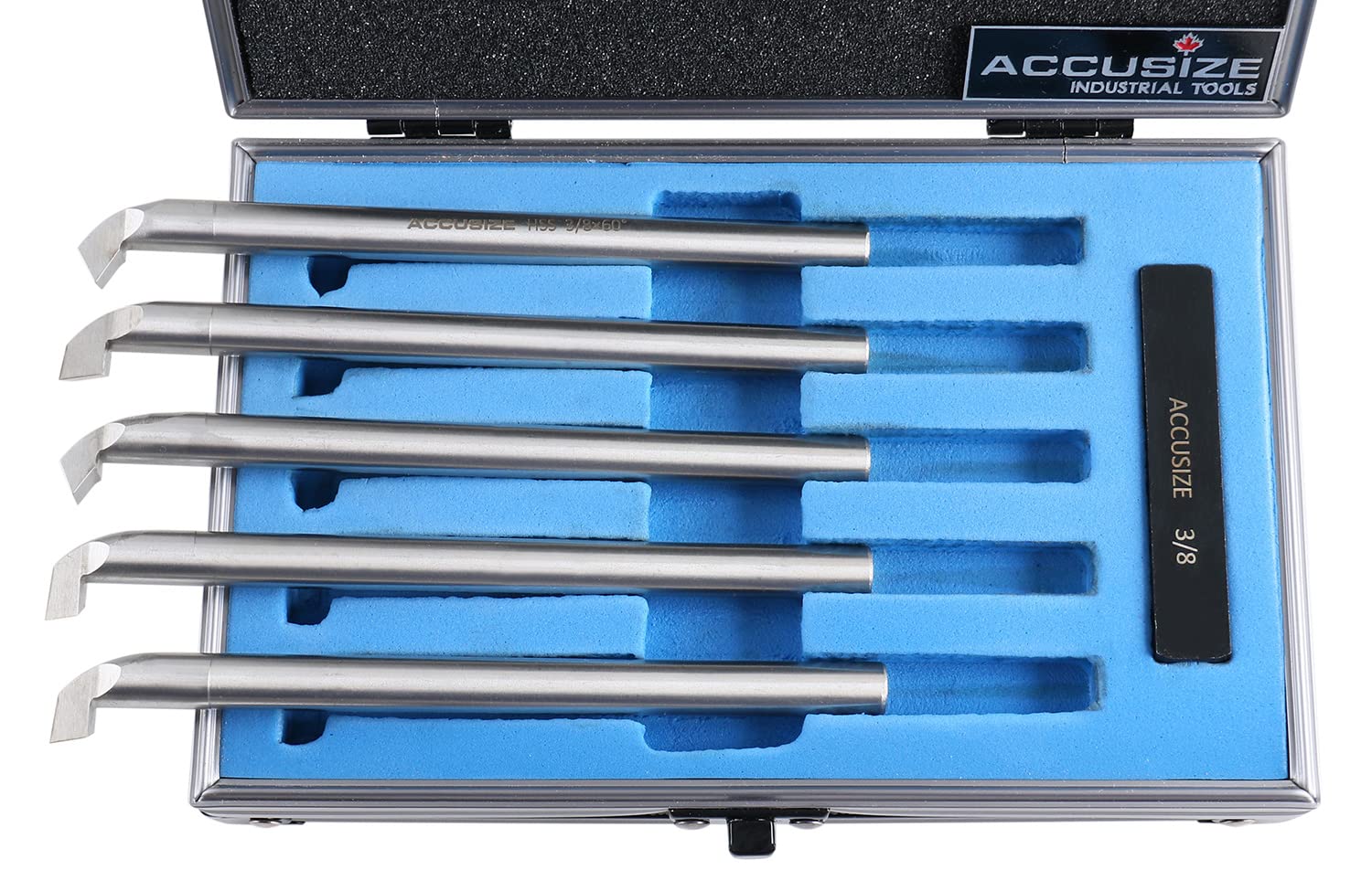 Accusize Industrial Tools 3/8 inch 6 pcs H.S.S. Internal Threading and Boring Tool Set, 2663-2003