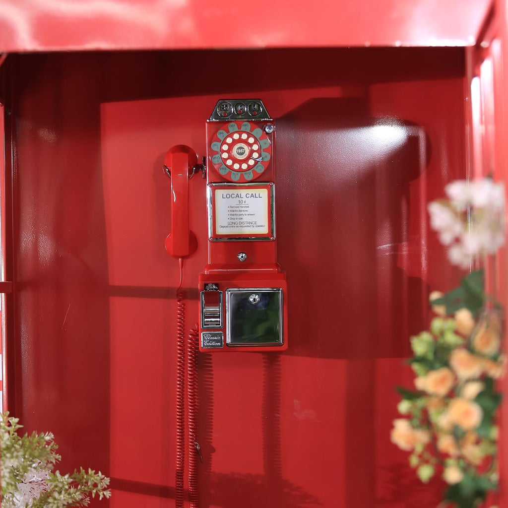Audio Guest Book Wedding Phone, Audio Phone guestbook, Unique Phone Voice Recorder, Audio guestbook Like Leaving A Voicemail Message, Preserve Your Special Occasions (Antique, Red)