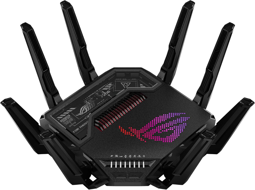 ASUS ROG Rapture GT-BE98 PRO First Quad-Band WiFi 7 Gaming Router Supports 320MHz, Dual 10G Port (Renewed)