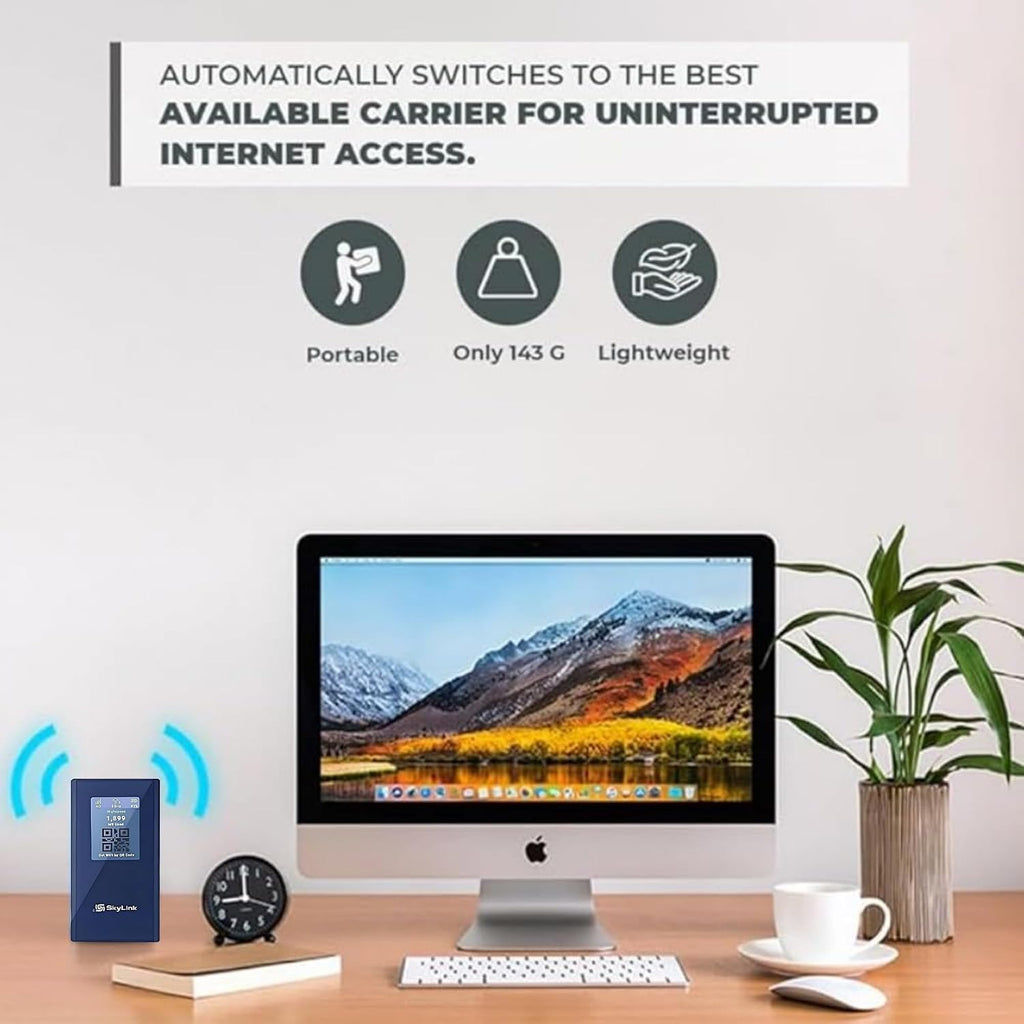 Forward Wireless 4G LTE Mobile Hotspot|Portable WiFi & Travel Router for USA & 140+ Countries, No SIM (AI Powered Global Smart Network)-250GB USA Data for 30 Days, No Contract, Connects to 16 Devices