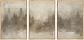 SIGNWIN Framed Canvas Print Wall Art Set Misty Forest Landscape in Sepia Tones Illustrations Modern Bohemian Scenic Colorful Ultra for Living Room, Bedroom, Office - 24'x36'x3 Natural