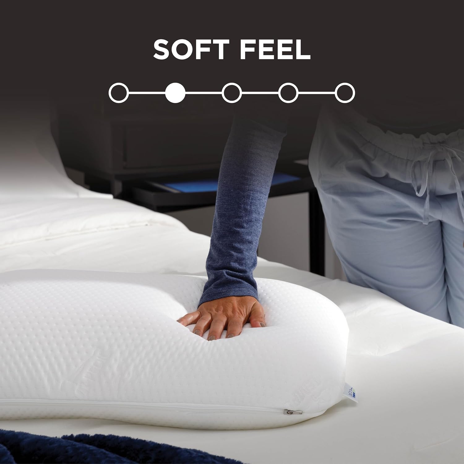 TEMPUR-Pedic TEMPUR-Symphony Pillow, Standard-2-Pack, Standard, White 2 Count