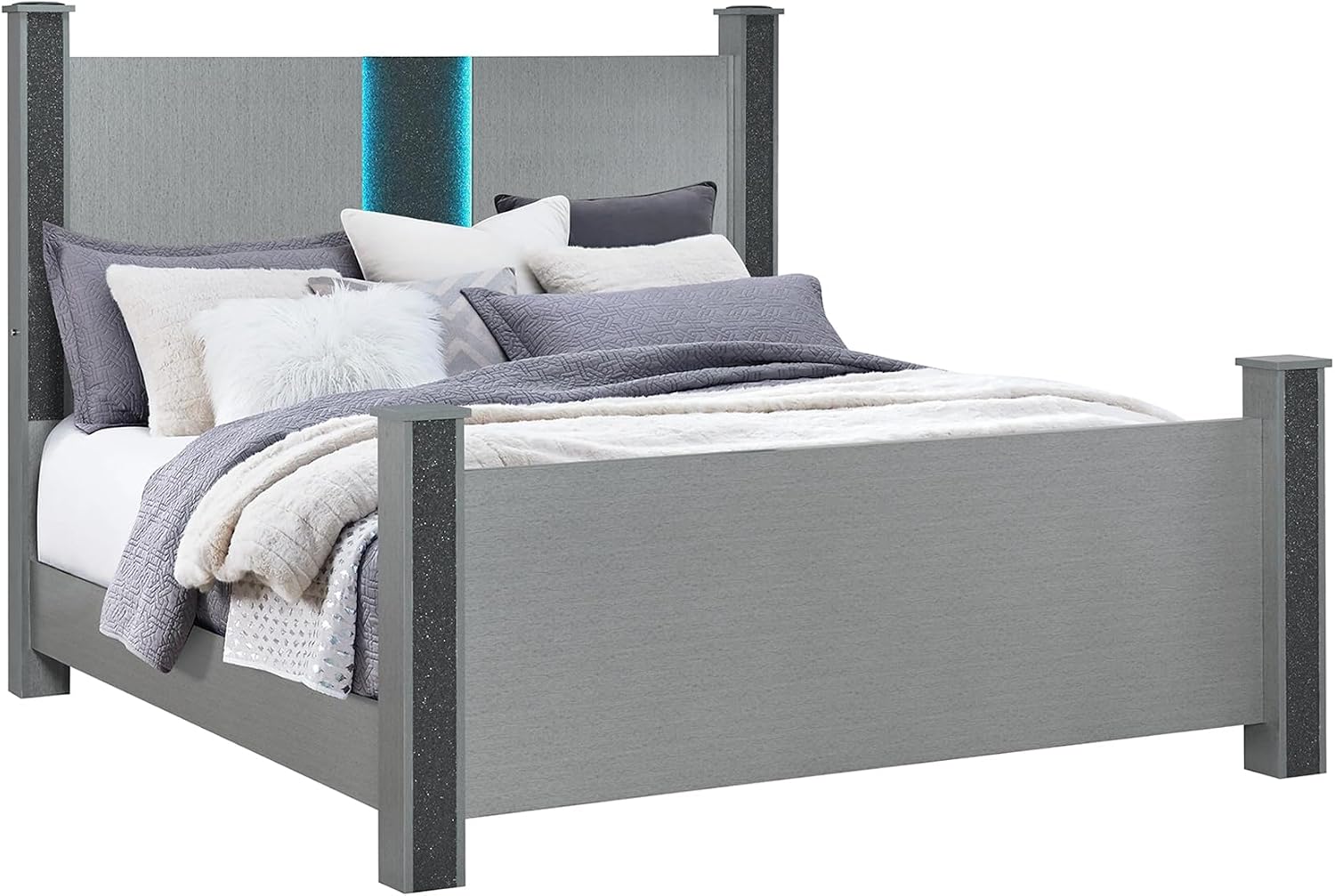 Silver 5PC Full Bedroom Set