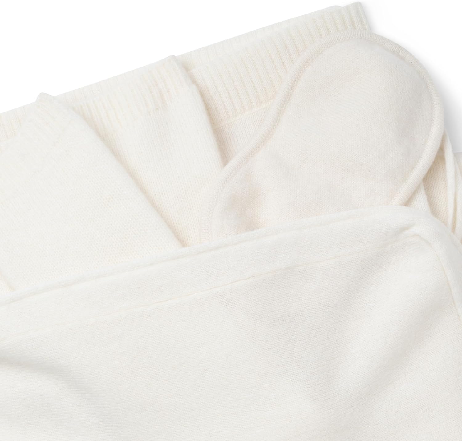 Jet&Bo 100% Pure Cashmere Travel Set: Blanket, Eye Mask, Socks, Carry/Pillow Case Ivory in Gift Box