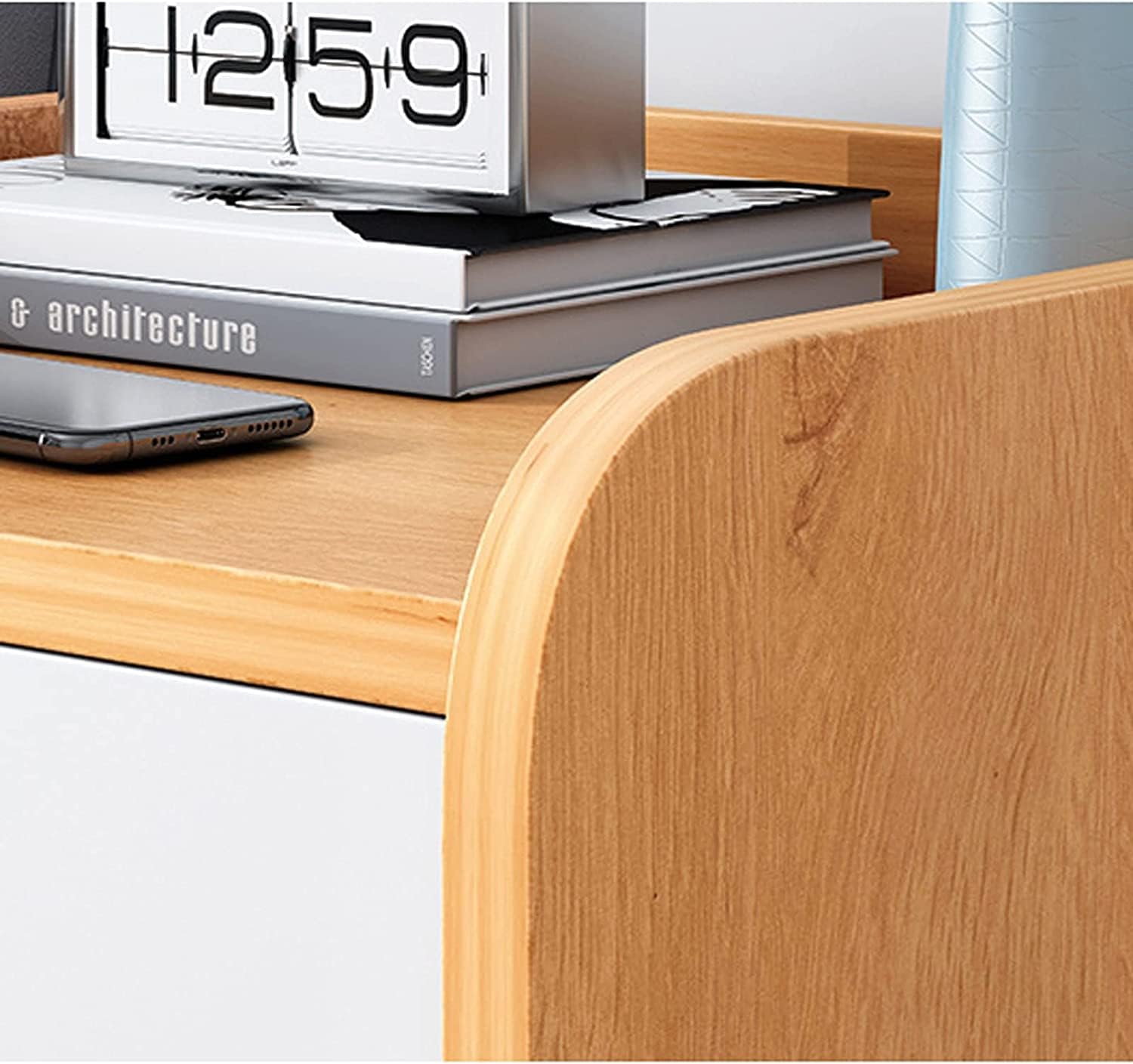 Nightstand Bedside Furniture Storage Cabinet Two-Layer Simple Nightstand for Home Bedroom Bedside Cabinet Side Table Night Stand Nightstand Present Full of Stars