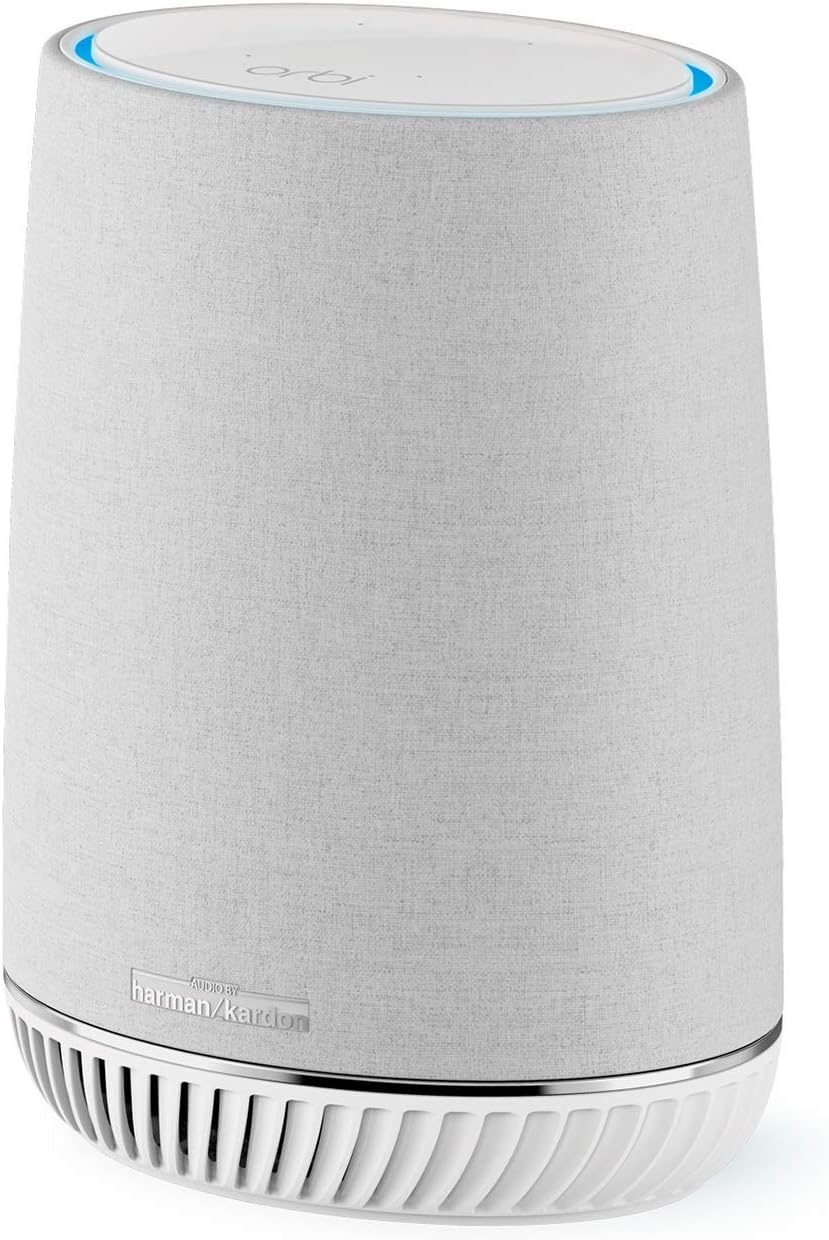 NETGEAR Orbi Voice Smart Speaker & WiFi Mesh Extender with Amazon Alexa Built-in (RBS40V), Works with Any WiFi Router (Renewed)