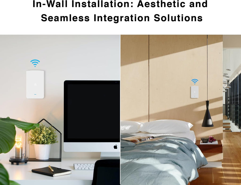 BROWAN WiFi 6 Access Point AX1800 in-Wall Wifi6 Router (MI13) Support PoE Passthrough WPA3 MU-MIMO for Hotel, Office Meeting Room, Home Networking Dual-Concurrent Antennas