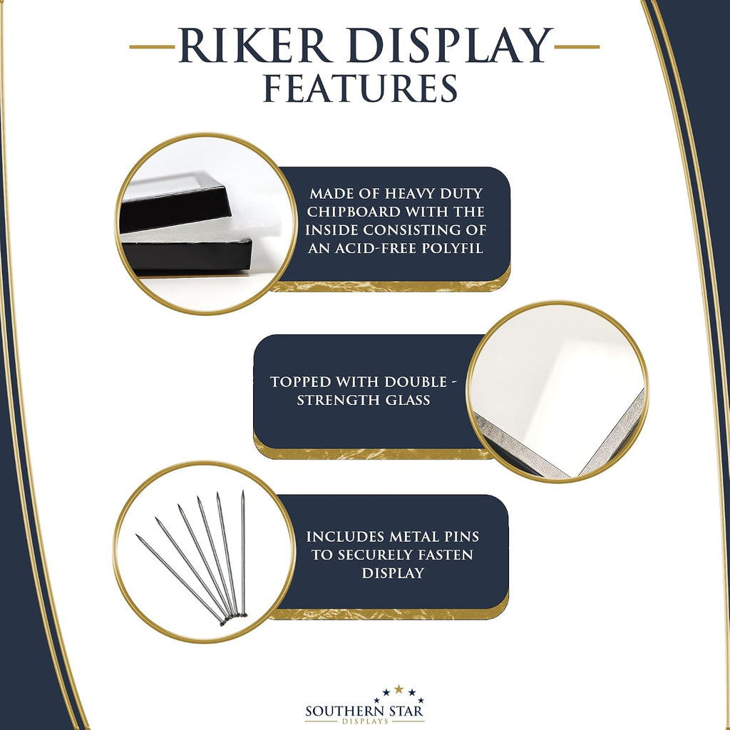 24 Pack of 12 x 8 x 0.75 Riker Display Cases for Collectables, Arrowheads, Medals & More