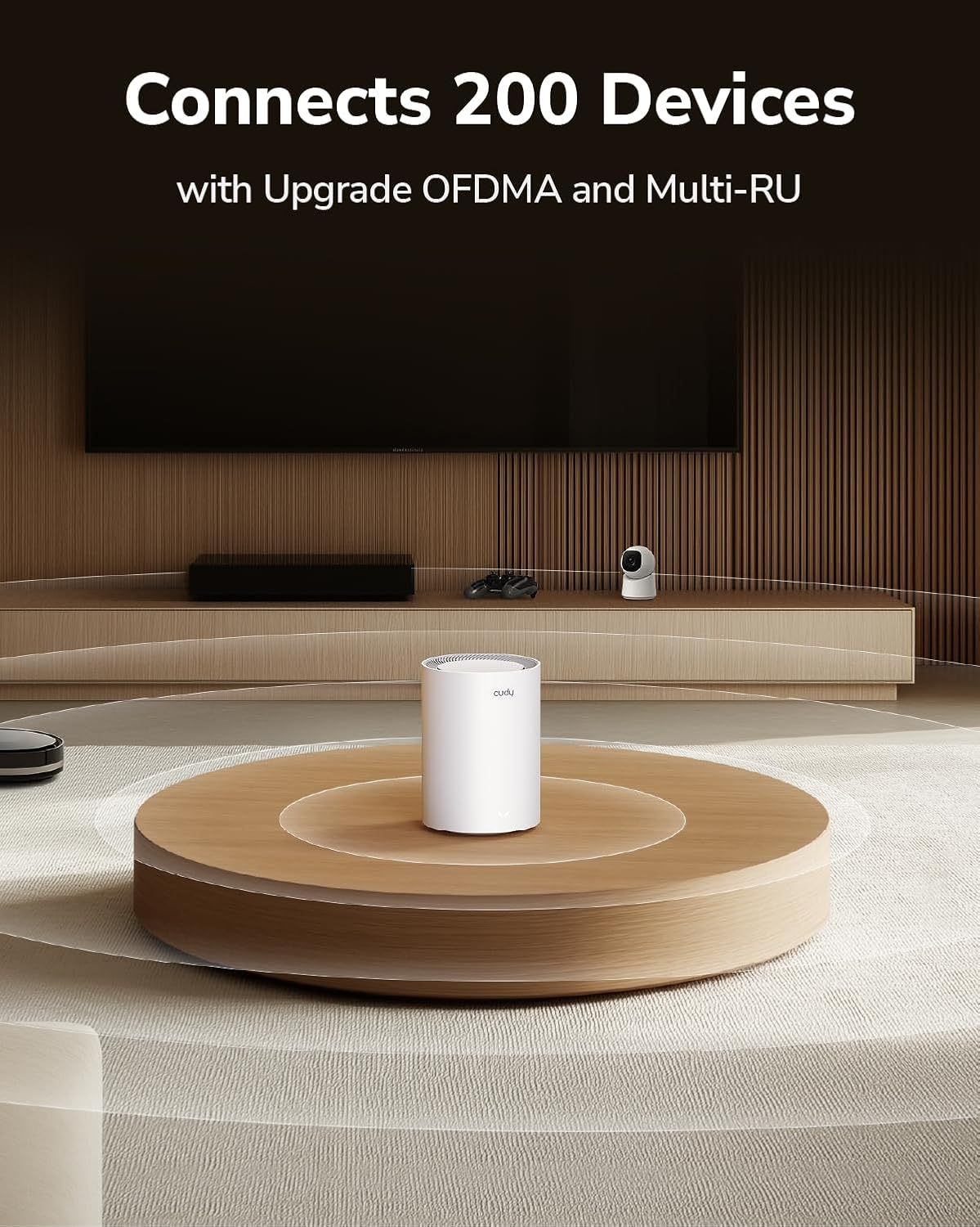 Cudy Dual Band BE3600 WiFi 7 Wi-Fi Mesh System, 3.6 Gbps 160 Mhz, Coverage up to 2900 Sq.ft, 3 Gigabit Ports, Multi-VPN Compatible, Cudy APP Control(M3600 3-Pack)