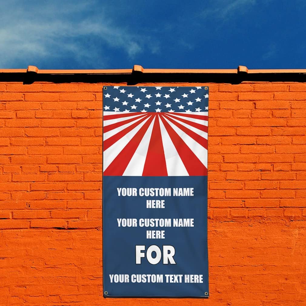 Custom Vertical Vinyl Banner Multiple Sizes Mayor Election Elect Vote Custom Personalized Political Outdoor Weatherproof Industrial Yard Signs 10 Grommets 144x60Inches