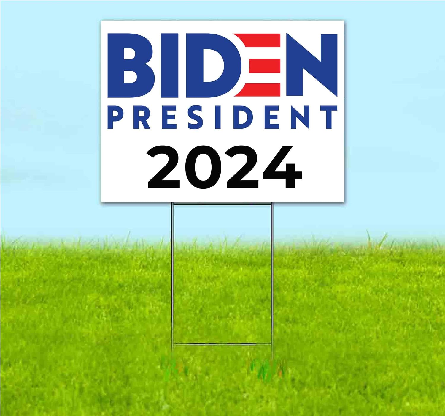 Biden 2024 (18' x 24') Yard Sign, Quantity Discounts, Multi-Packs, Includes Metal Step Stake, Bandit, New, Advertising, USA | Election, Political, Democrat, Vote