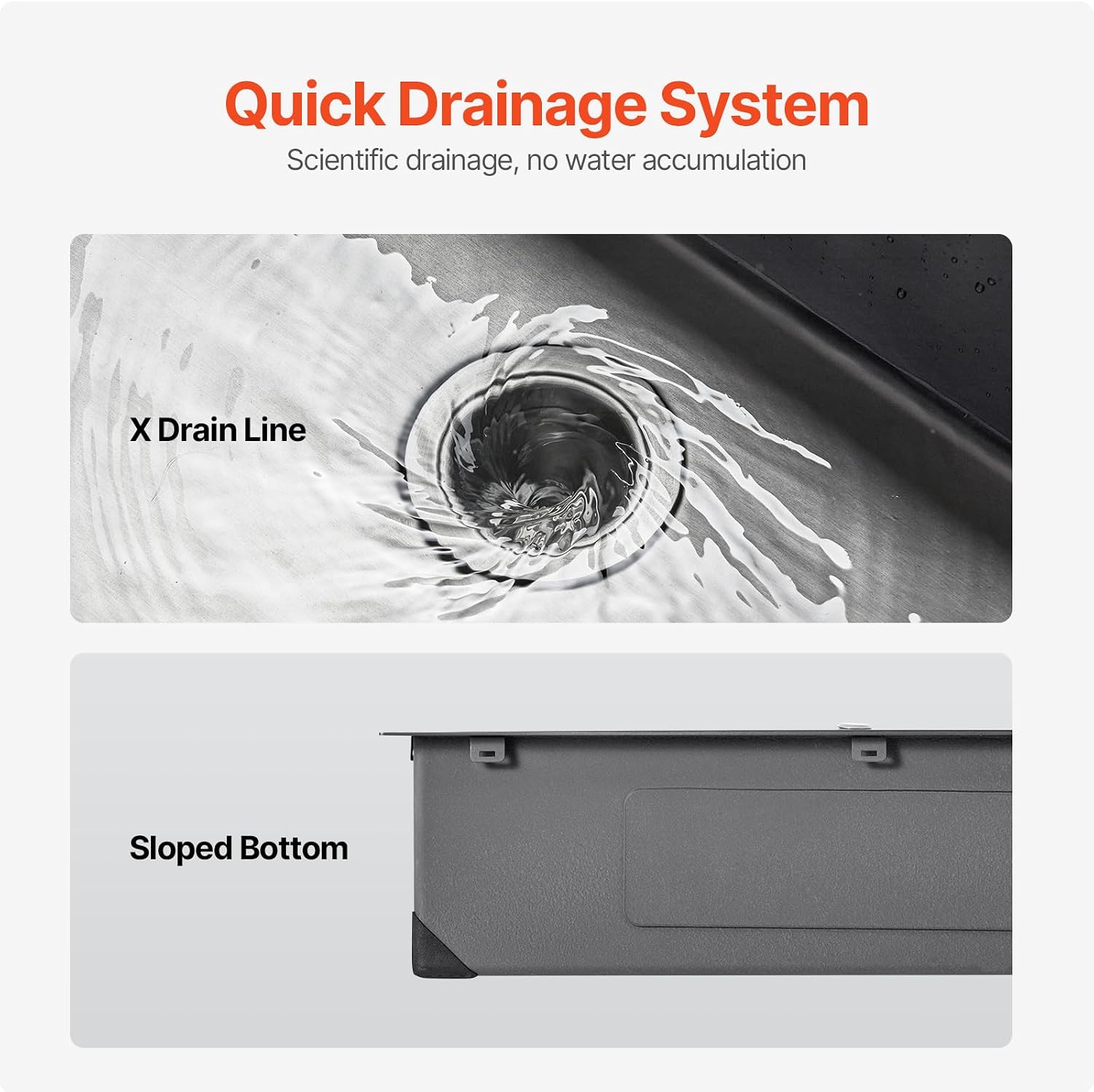 VEVOR 25' Recessed Kitchen Sink 9' Deep Top Mount Single Bowl Kitchen Sink 304 Stainless Steel Sink with Filter Basket Perfect for Home, RV, Laundry Room, Bar