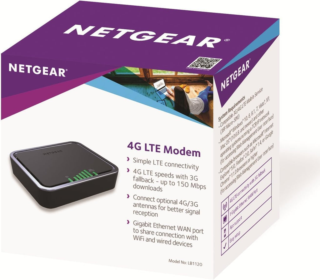 NETGEAR 4G LTE Broadband Modem - Use LTE as primary Internet Connection (LB1120) (Renewed)