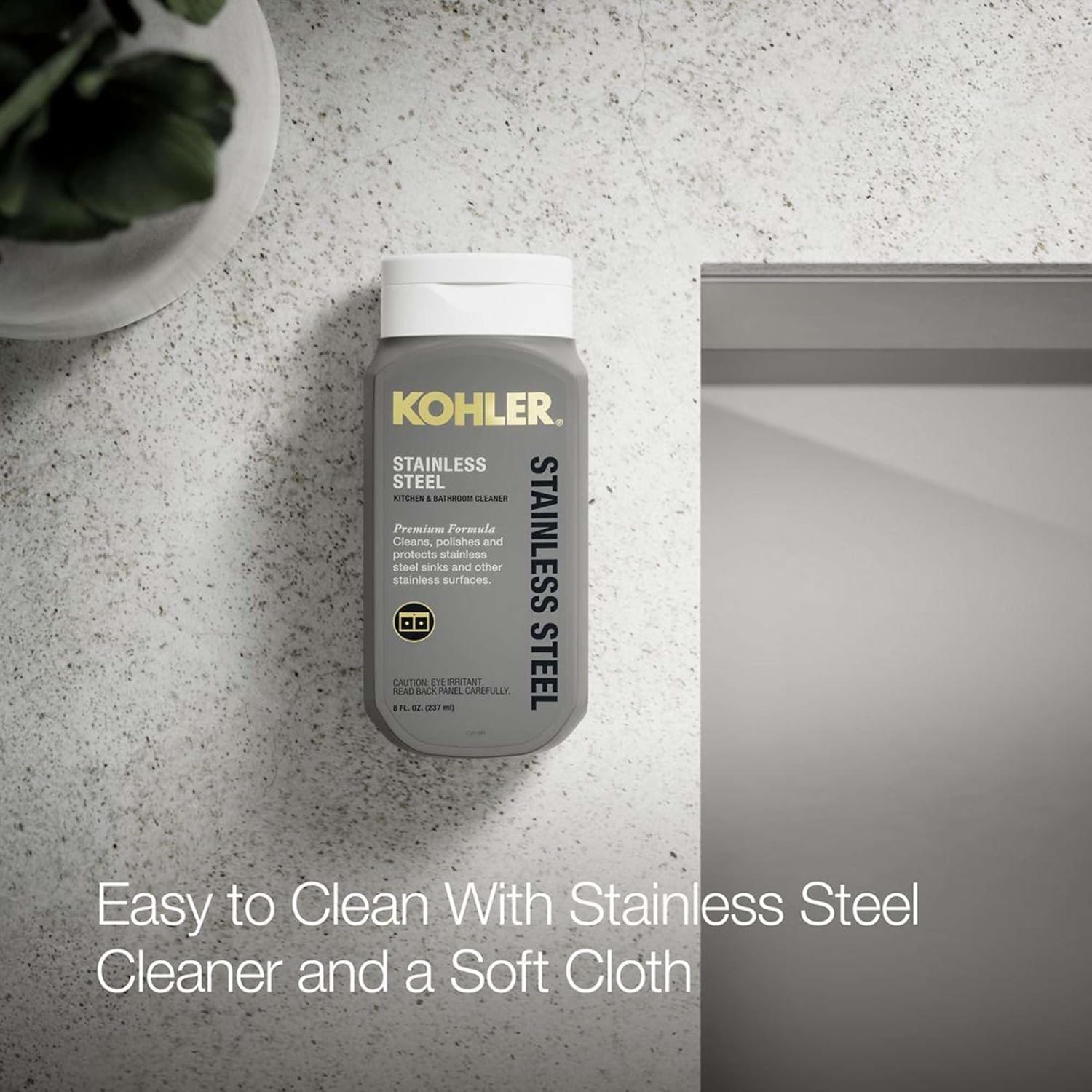KOHLER 80084-1PC-NA Task™ 33' Top-/Undermount Single-Bowl Workstation Sink, Includes Kitchen Sink Accessories, Stainless Steel, 1 Faucet Hole