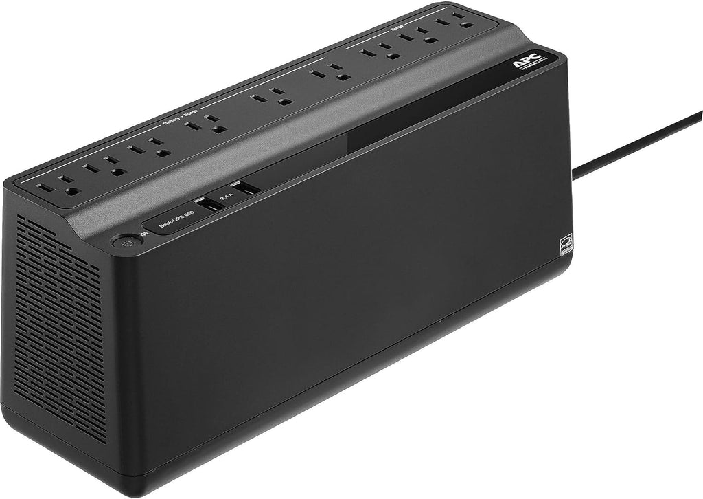 APC Back-UPS 850VA/450W Battery Backup UPS & Surge Protector, 9 Outlets, 20-Min Runtime, Protects PC, Router, NAS & Home Office |Model BE850G2