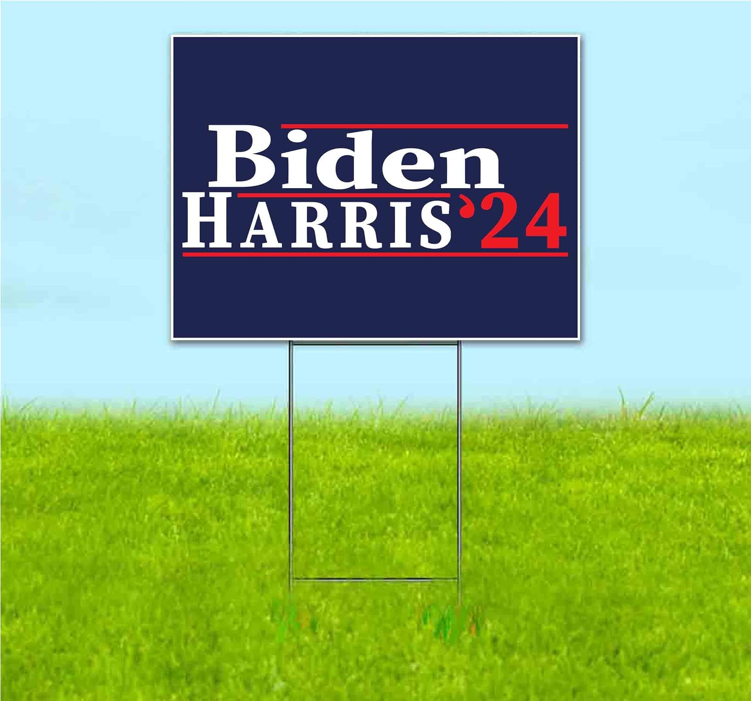 Biden Harris 2024 (18' x 24') Yard Sign, Quantity Discounts, Multi-Packs, Includes Metal Step Stake, Bandit, New, Advertising, USA | Election, Political, Democrat, Vote