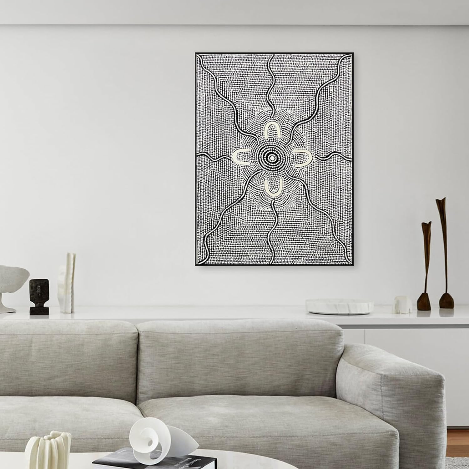 Canvas Floater Frame for 40x60 Oil Paintings, DIY Metal Square Floating Frame with 1.5 Inch Deep for Art Prints Artwork Landscape Portrait Living Room Wall Decor (Black)