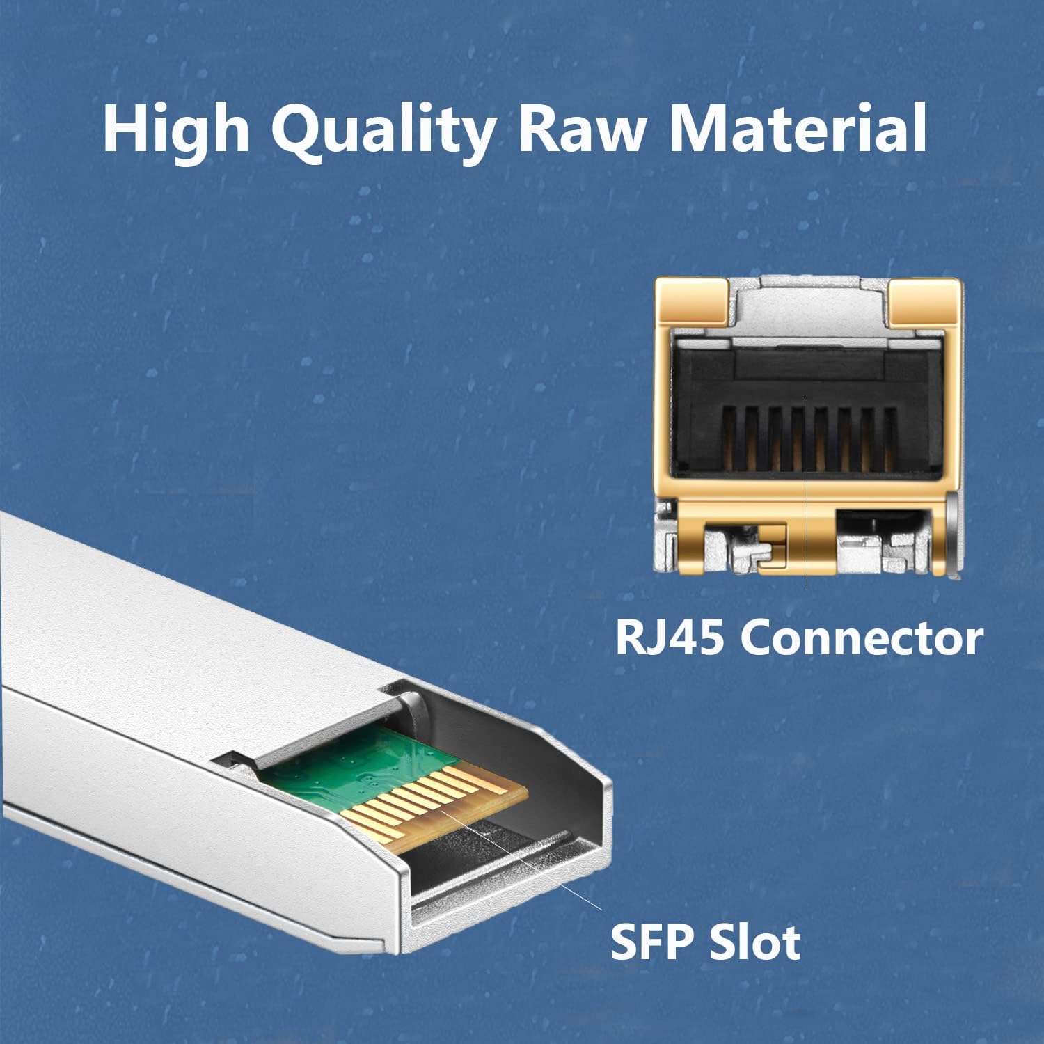 10G SFP+ to RJ45 Transceiver, 10GBase-T Copper SFP+ Module for Cisco SFP-10G-T-S, Ubiquiti UniFi UF-RJ45-10G, MikroTik S+RJ10, Netgear AXM765, Fortinet, Cat.6a/7, up to 30m (Pack of 4)