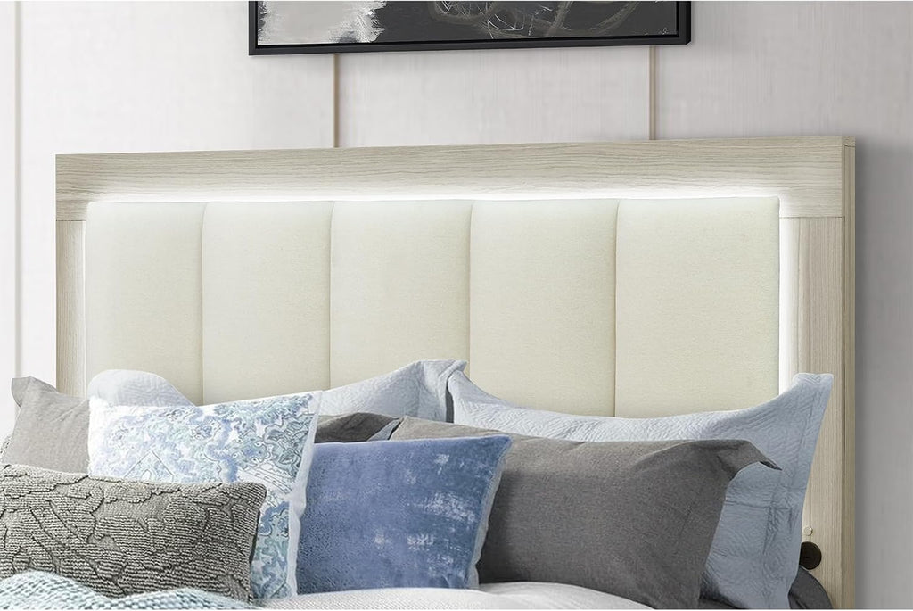 5PC Natural White Full Bedroom Set CV33